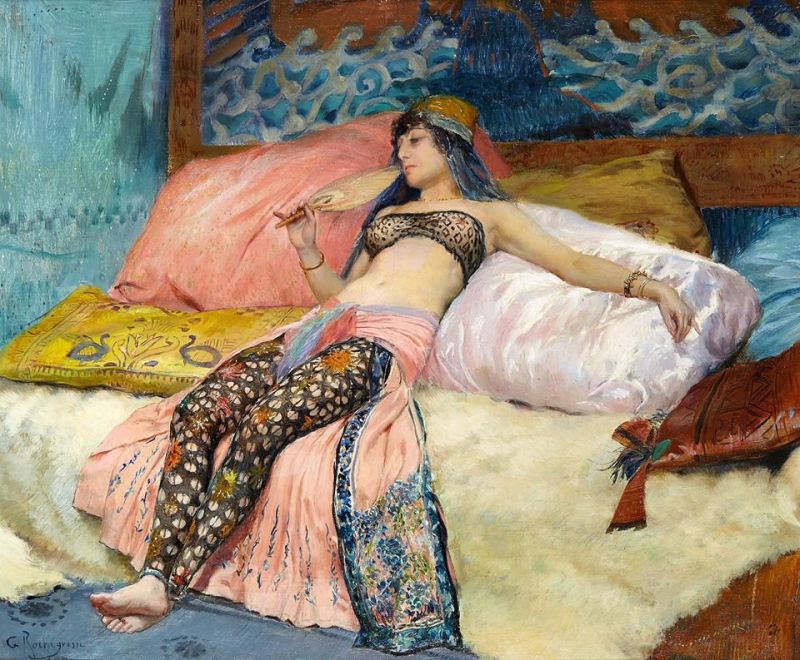 Georges-antoine Rochegrosse Sarah Bernhardt En Costume De Scene.