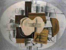 Georges Braque Guitar - Program Statue D Epouvante reproduction peinte à la main