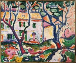 Peinture sur toile de Georges Braque House Behind Trees reproduction peinte à la main