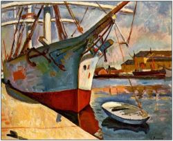 Peinture sur toile de Georges Braque Ship At Le Havre reproduction peinte à la main