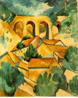 Georges Braque Viaduct At Estaque 1908 reproduction peinte à la main