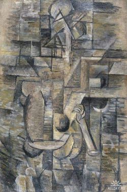 Georges Braque Woman With A Mandolin reproduction peinte à la main