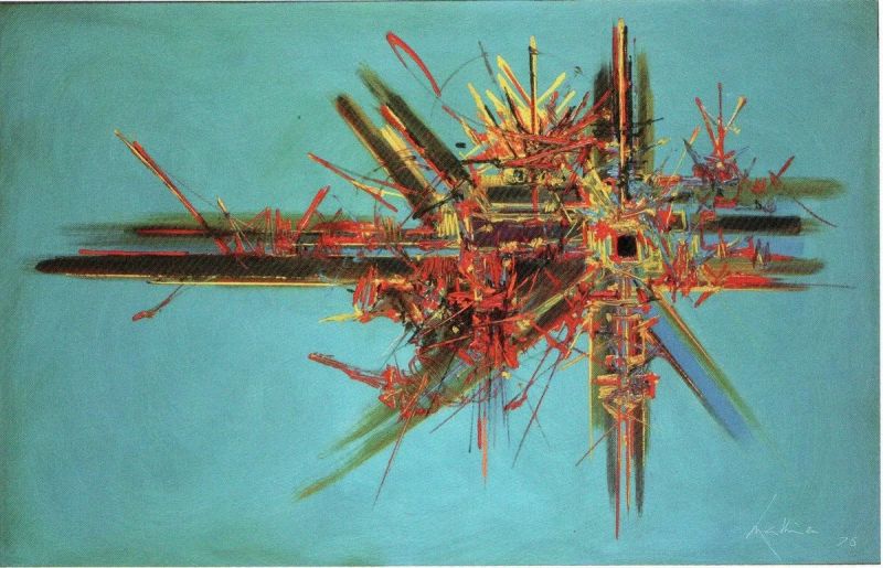 Georges Mathieu Flash - Tableau Original