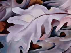 Georgia O'Keeffe, Purple Leaves, 1922 reproduction peinte à la main