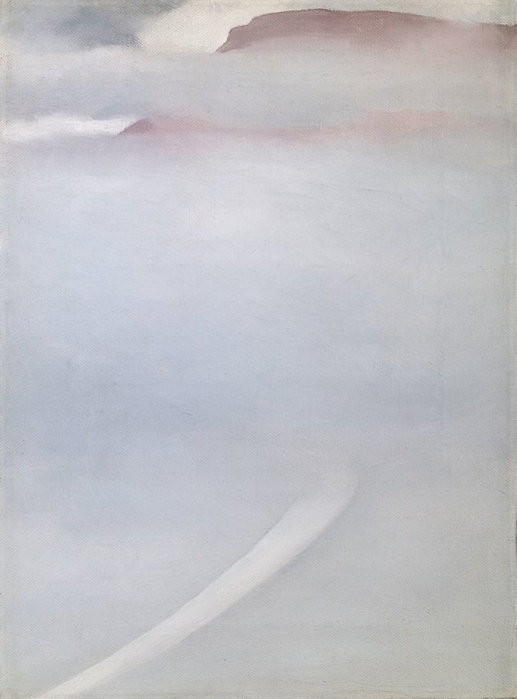 Georgia O’Keeffe, Road - Mesa with Mist, 1961