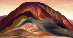 Georgia O Keeffe Rust Red Hills 1930 reproduction peinte à la main