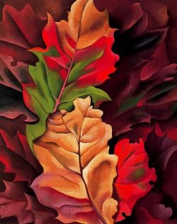 Georgia O Kefee Autumn Leaves C.1924 reproduction peinte à la main