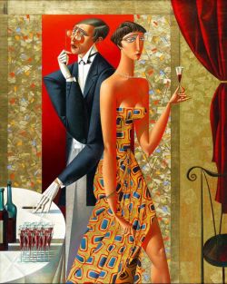 Peinture sur toile de Georgy Kurasov Autumn Cocktail reproduction peinte à la main
