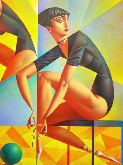 Peinture sur toile de Georgy Kurasov Before Warm Up reproduction peinte à la main