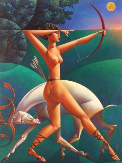Peinture sur toile de Georgy Kurasov Diana reproduction peinte à la main