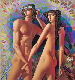 Peinture sur toile de Georgy Kurasov Expulsion From Paradise reproduction peinte à la main