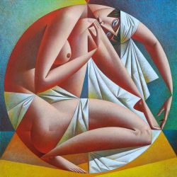 Peinture sur toile de Georgy Kurasov In The Round reproduction peinte à la main