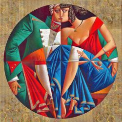Peinture sur toile de Georgy Kurasov Love Story reproduction peinte à la main
