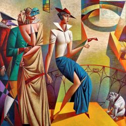Peinture sur toile de Georgy Kurasov Masquerade reproduction peinte à la main