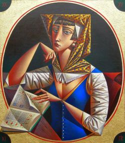 Peinture sur toile de Georgy Kurasov Portrait In A Gothic Style reproduction peinte à la main