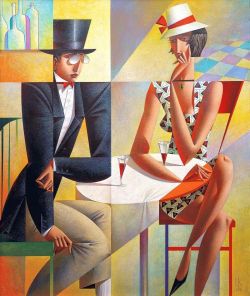 Peinture sur toile de Georgy Kurasov Rendez-vous reproduction peinte à la main