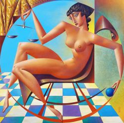 Peinture sur toile de Georgy Kurasov Scales reproduction peinte à la main