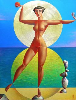 Peinture sur toile de Georgy Kurasov The Balance reproduction peinte à la main