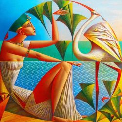 Peinture sur toile de Georgy Kurasov The Birth Of Myth reproduction peinte à la main