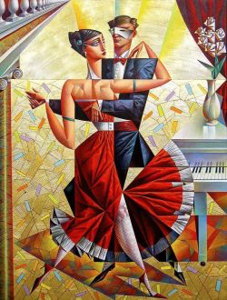 Peinture sur toile de Georgy Kurasov The Dance reproduction peinte à la main