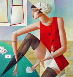 Peinture sur toile de Georgy Kurasov The Queen Of Spades reproduction peinte à la main