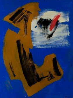 Gerard Schneider, Opus 83g - 1963 reproduction peinte à la main