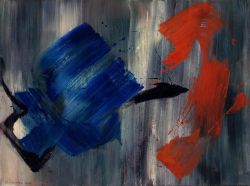 Gerard Schneider, Sans Titre - 1963 reproduction peinte à la main