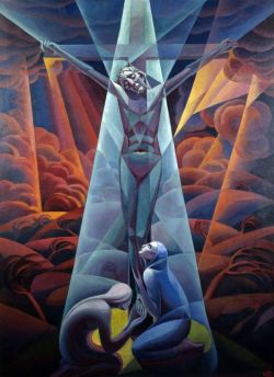 Gerardo Dottori Crocifissione - 1927 reproduction peinte à la main