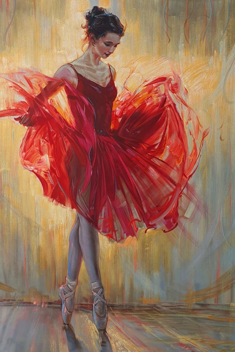Gerhartz A Wisp Of Scarlet 100 X 67 Cm