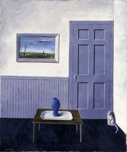 Peinture sur toile de Gertrude Abercrombie White Cat reproduction peinte à la main
