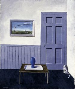 Gertrude Abercrombie White Cat reproduction peinte à la main