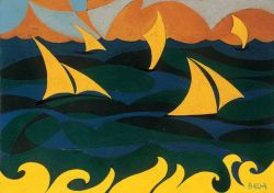 Giacomo Balla, Linee Forze Del Mare 1919 reproduction peinte à la main