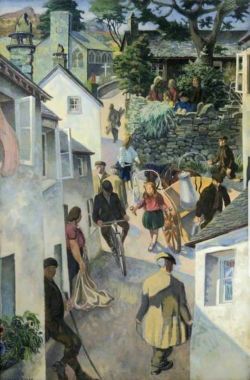 Gilbert Spencer The School On Peggy Hill Ambleside 1952 reproduction peinte à la main