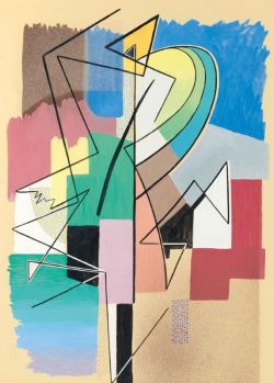 Gino Severini, Danseuse Abstraite C. 1958 reproduction peinte à la main