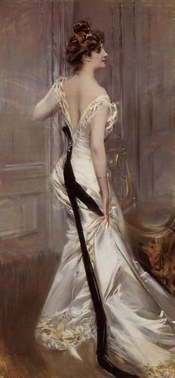 Giovanni Boldini Black Ribbon C. 1910 reproduction peinte à la main