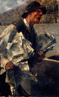 Giovanni Boldini Newspaperman In Paris The Newspaper 1878 reproduction peinte à la main