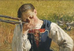 Peinture sur toile de Giovanni Segantini Costume Grigionese reproduction peinte à la main