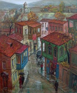 Giovanni Vepkhvadze Old Tbilisi reproduction peinte à la main