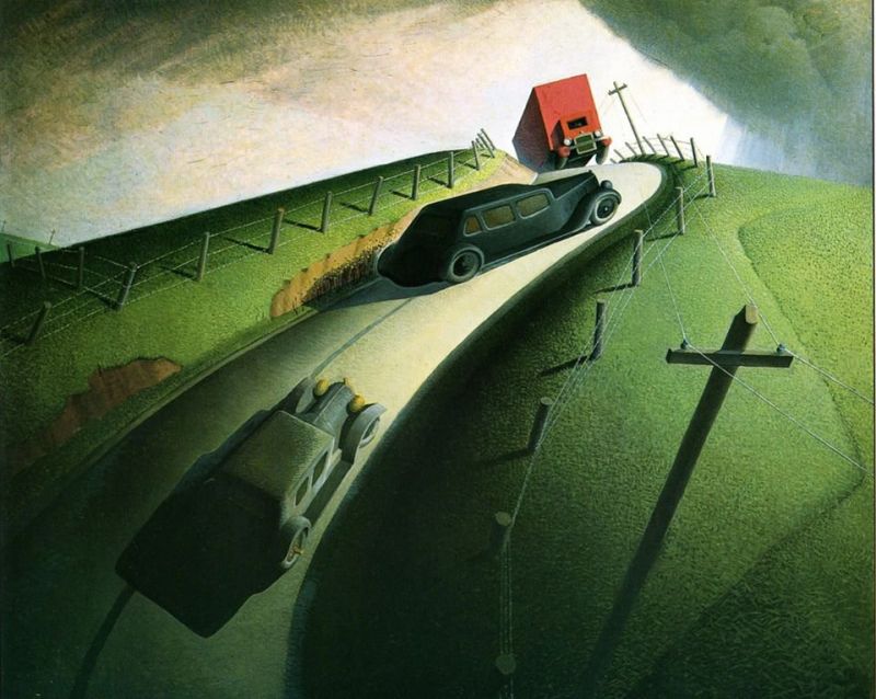 Grant Devolson Wood Death On Ridge Road 1935
