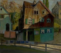 Grant Wood, Red Bedding, ca.1928 reproduction peinte à la main