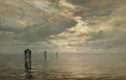 Guglielmo Ciardi In The Laguna Venice reproduction peinte à la main
