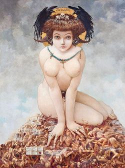 Gustav-adolf Mossa Elle - 1906 reproduction peinte à la main