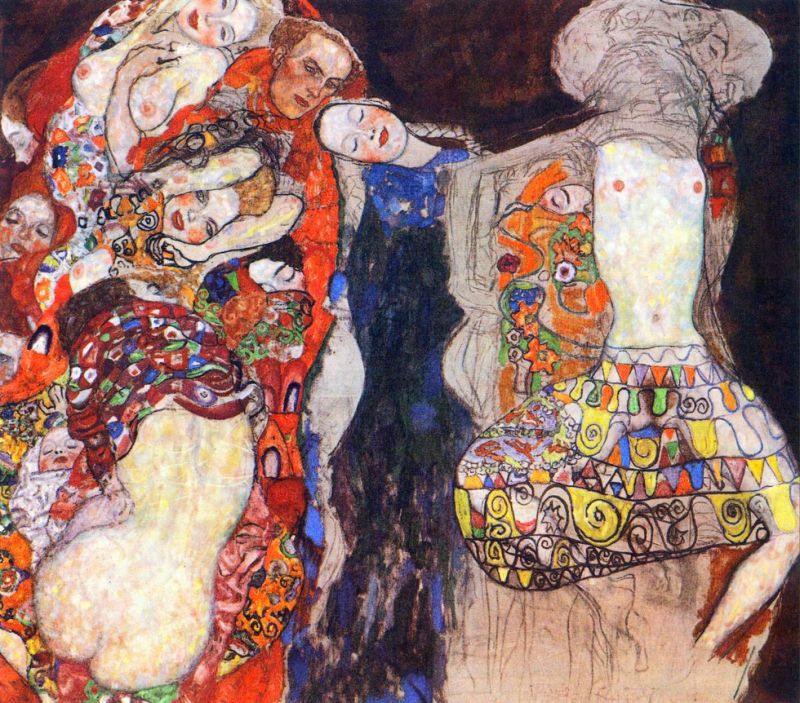 Gustav Klimt Adorn The Bride With Veil And Wreath