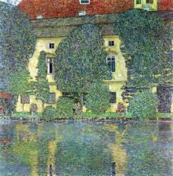 Peinture sur toile de Gustav Klimt Castle At The Attersee reproduction peinte à la main