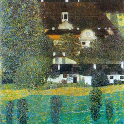 Peinture sur toile de Gustav Klimt Castle Chamber At Attersee 2 reproduction peinte à la main