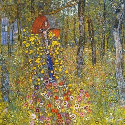 Peinture sur toile de Gustav Klimt Farmers Garden With Crucifix reproduction peinte à la main