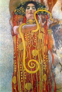 Peinture sur toile de Gustav Klimt Hygeia reproduction peinte à la main