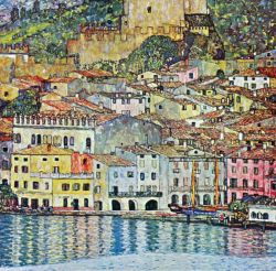 Peinture sur toile de Gustav Klimt Malcesine On Lake Garda reproduction peinte à la main
