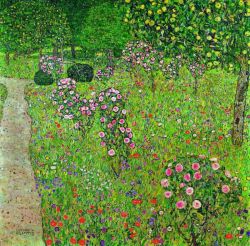 Peinture sur toile de Gustav Klimt Orchard With Roses 1912 reproduction peinte à la main