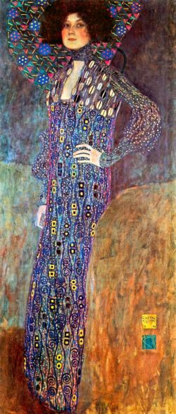 Peinture sur toile de Gustav Klimt Portrait Of Emily Floge reproduction peinte à la main